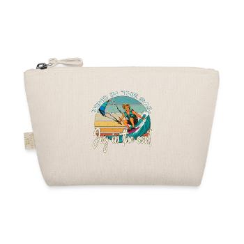 Kiteboarding Wind In The Sail Loves Water Sports - Organic Pouch - nature - Front