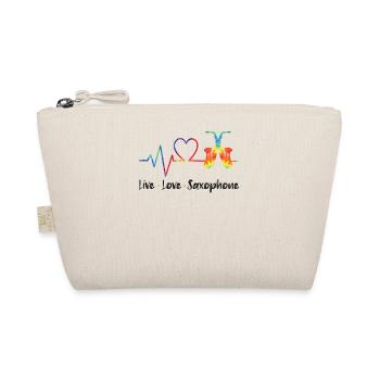 Saxophones Tie Dye Live Love - Trousse biologique - nature - Devant