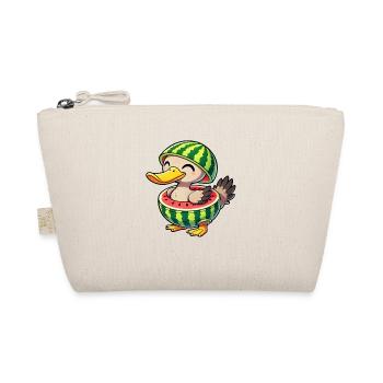 Whimsical Duck Dodo Watermelon Funny Fruit - Organic Pouch - nature - Front