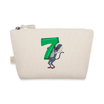 Motif Singe 7ème Anniversaire - Sept ans - Trousse biologique - nature - Devant