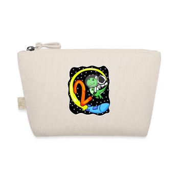 2 Birthday Motif Astronaut - Two Years Old - Organic Pouch - nature - Front