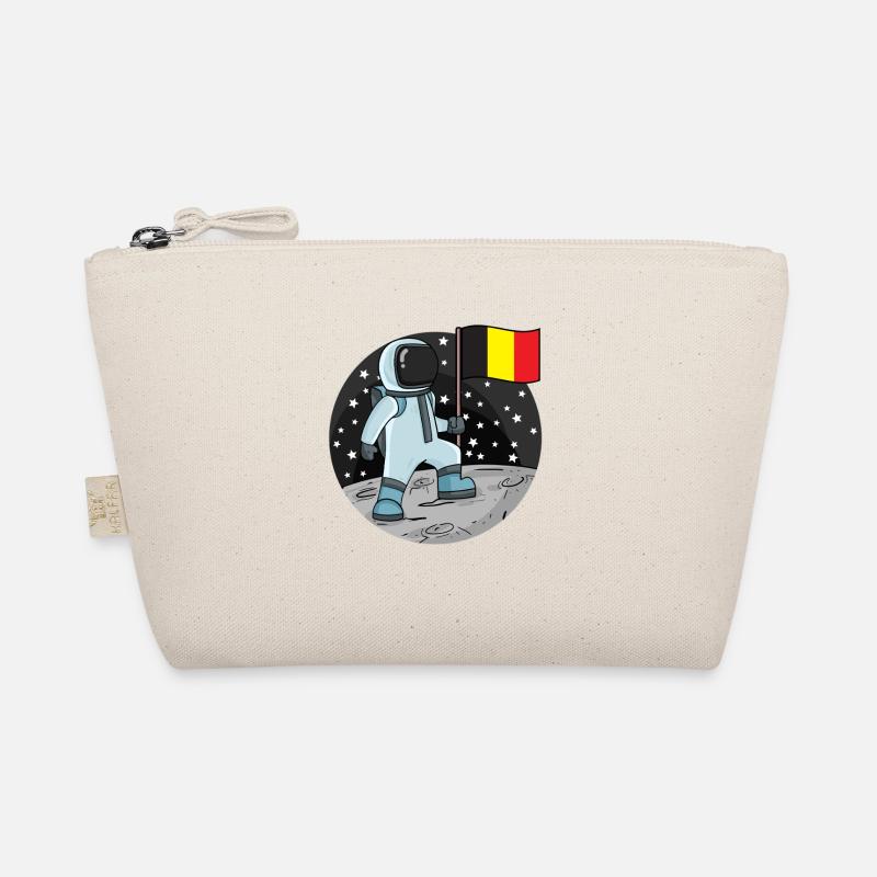 Astronaut with Belgian flag in space Organic Pouch