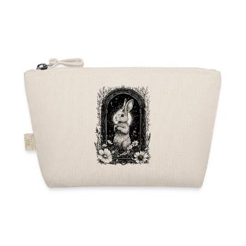 Bohemian Boho Hase Hasenmotiv Frühling Cottagecore - Bio-Täschchen - Natur - Vorne