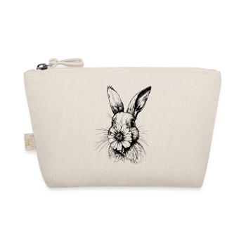Blumenhase Hase Blume Cottagecore Ostern Frühling - Bio-Täschchen - Natur - Vorne