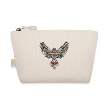 Tribal Hawk Boho Falcon Bird Bohemian Totem - Organic Pouch - nature - Front
