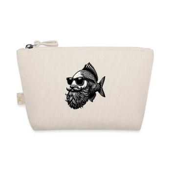 Cool Hipster Fish Man Carp Mustache Hat - Organic Pouch - nature - Front