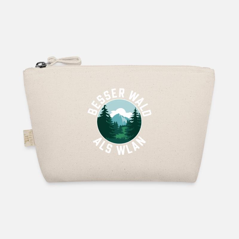Besser Wald als WLan Natur Camping Wandern Witz - Bio-Täschchen - Natur