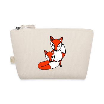 2 Amis Renards Roux Renard Deux Animaux Sauvages Équipe - Trousse biologique - nature - Devant