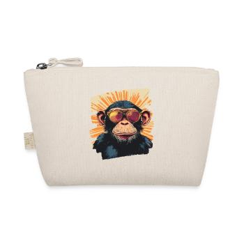 Affe Retro - Bio-Täschchen - Natur - Vorne