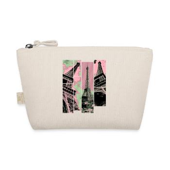 Paris Eiffel Tower Skyline France City Collage - Organic Pouch - nature - Front