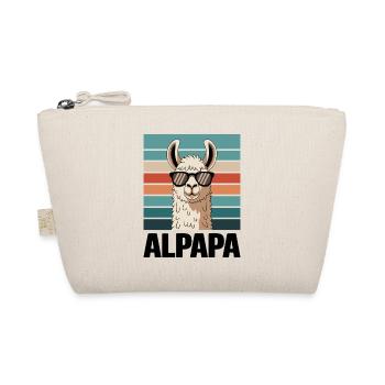 Dad Alpaca Dad Funny Llama Father's Day Gift - Organic Pouch - nature - Front