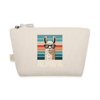 Dad Alpaca Dad Funny Llama Father's Day Gift - Organic Pouch - nature - Front