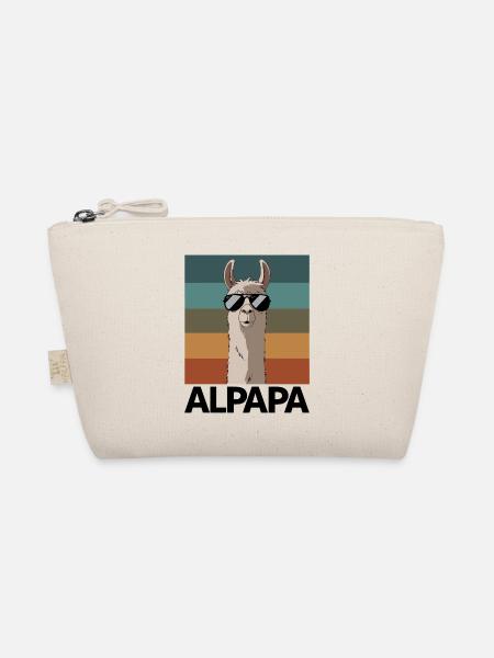 Papa Alpaga Papa Drôle Lama Cadeau de Fête des Pères - Trousse biologique - nature - Devant