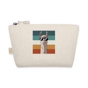 Dad Alpaca Dad Funny Llama Father's Day Gift - Organic Pouch - nature - Front