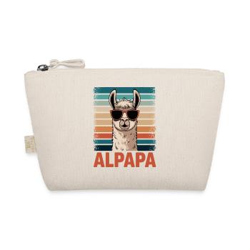 Dad Alpaca Dad Funny Llama Father's Day Gift - Organic Pouch - nature - Front