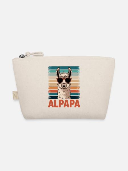 Papa Alpaga Papa Drôle Lama Cadeau de Fête des Pères - Trousse biologique - nature - Devant
