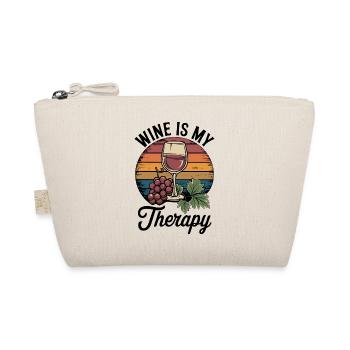 Wine Is My Therapy Wine Glass Outfit for - Organic Pouch - nature - Front