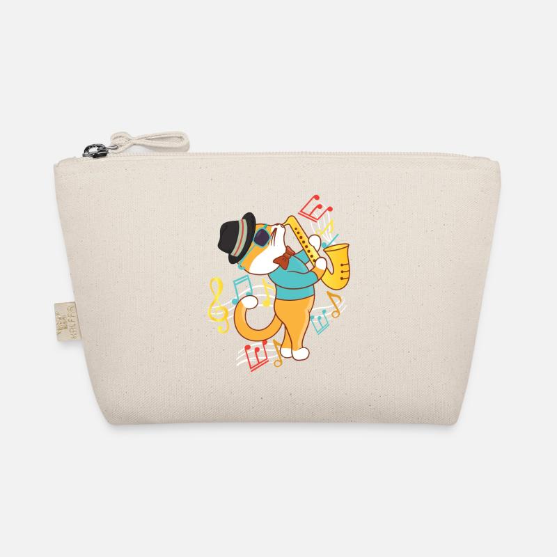 Saxophone Cat Jazz Trousse biologique