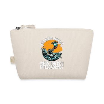 Kiteboarding Who Needs Therapy When Windsurfing - Organic Pouch - nature - Front