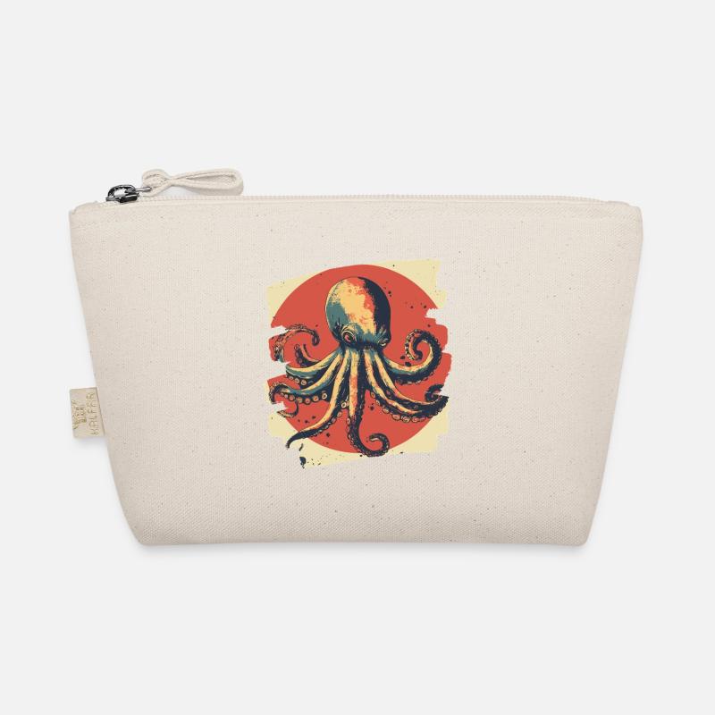 Kraken Oktopus - Bio-Täschchen - Natur