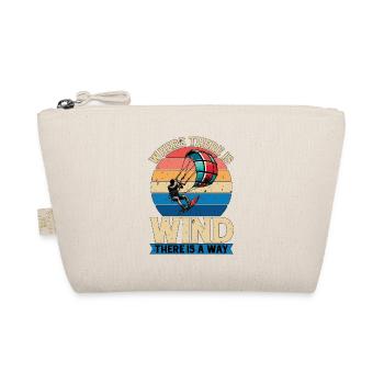 Kiteboarding Where There Is Wind Loves Surfing - Bio-Täschchen - Natur - Vorne