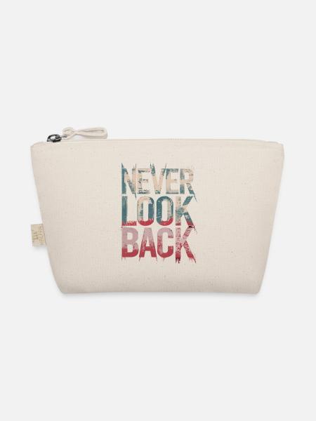 Never Look Back Ermutigendes Motivationszitat - Bio-Täschchen - Natur