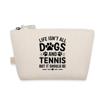 Tennis Spruch Hunde Lustiges Tennis Geschenk - Bio-Täschchen - Natur - Vorne