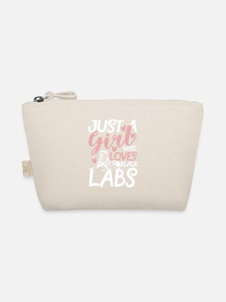 Just a girl who loves black labs - Bio-Täschchen - Natur
