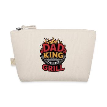 Dad King of The Grill BBQ Funny Gift - Organic Pouch - nature - Front