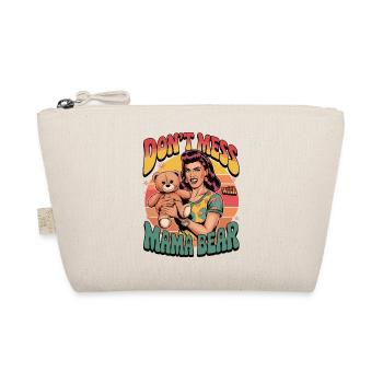 Don't Mess with Mama Bear Retro Funny Gift - Organic Pouch - nature - Front