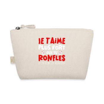 Saint Valentin 2026 Homme Femme Couple Ronfle - Trousse biologique - nature - Devant