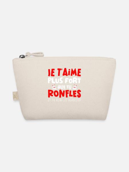 Saint Valentin 2026 Homme Femme Couple Ronfle - Trousse biologique - nature - Devant