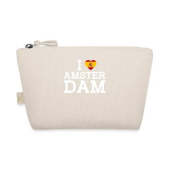 J’aime Amsterdam Madrid Espagne Amoureux du drapeau du cœur - Trousse biologique - nature - Devant