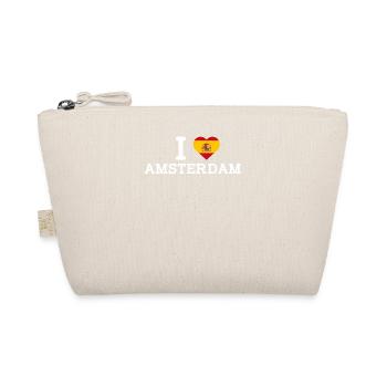 J’aime Amsterdam Madrid Espagne Flag Lover Coeur Jeu de mots - Trousse biologique - nature - Devant