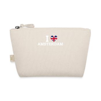 J’aime Amsterdam Royaume-Uni Coeur Drapeau Royaume-Uni Jeu de mots - Trousse biologique - nature - Devant