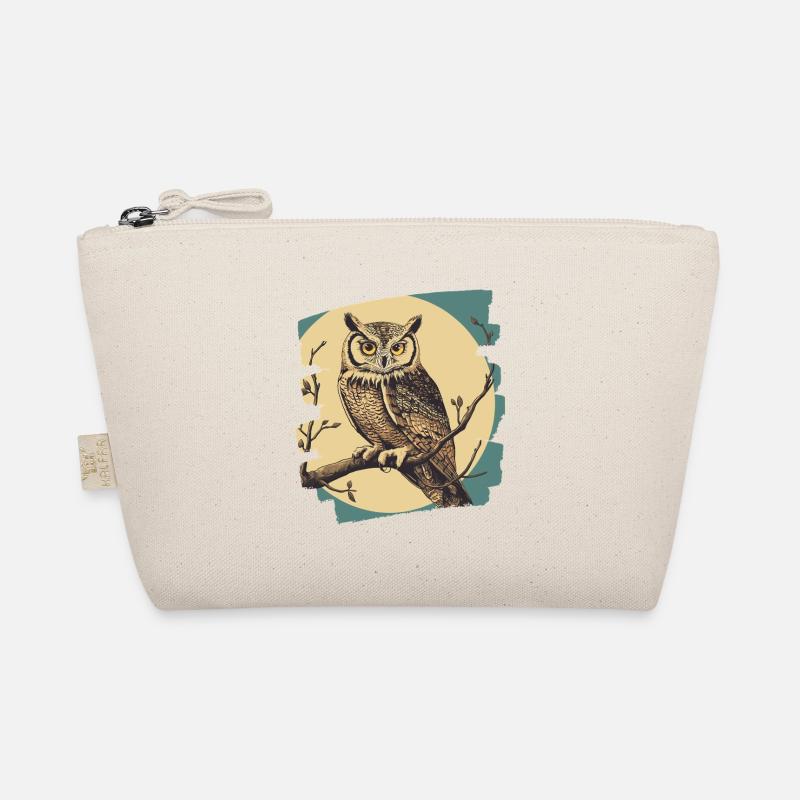 Eule Retro Bio-Täschchen