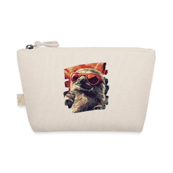 Sloth Retro - Organic Pouch - nature - Front