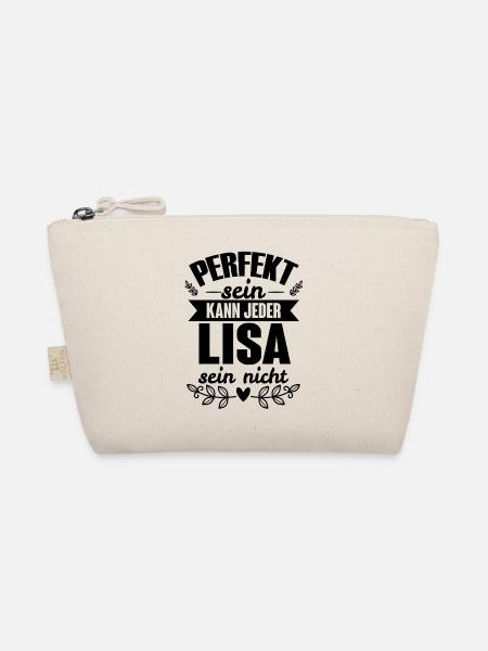 Lisa - Perfekt Sein Kann Jeder Lisa Nicht - Bio-Täschchen - Natur - Vorne