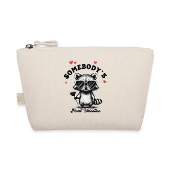 Wild Raccoon Valentine's Day Heart In Love Funny - Organic Pouch - nature - Front