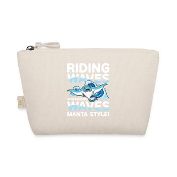 Riding Waves and Making Waves Manta Style für - Bio-Täschchen - Natur - Vorne