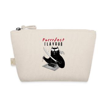 Purrrfect Flavour – Sushi Chef Cat - Organic Pouch - nature - Front