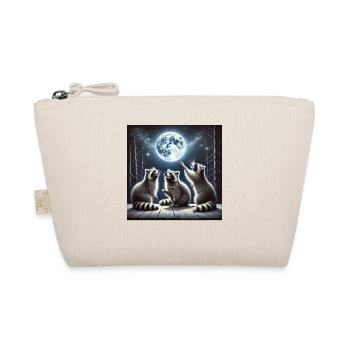 Mystical raccoons under a shining moon - Organic Pouch - nature - Front