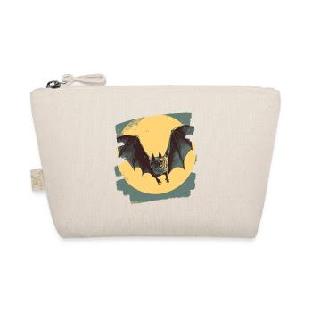 Fledermaus Retro - Bio-Täschchen - Natur - Vorne
