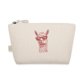 Cool llama with sunglasses funny animal - Organic Pouch - nature - Front
