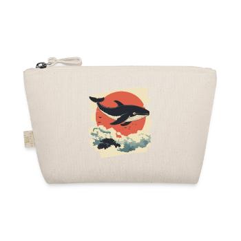 Whale Retro - Organic Pouch - nature - Front
