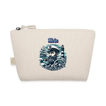 Hamburg Seafarer Captain Sailing Ship Leuchttrurm - Organic Pouch - nature - Front