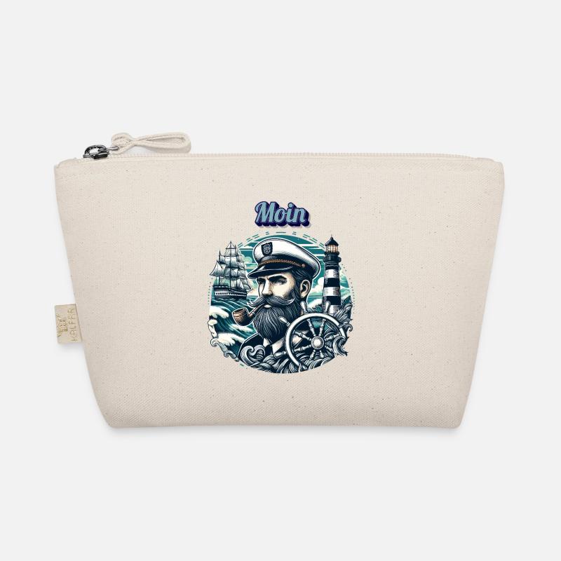 Hamburg Seafarer Captain Sailing Ship Leuchttrurm Organic Pouch