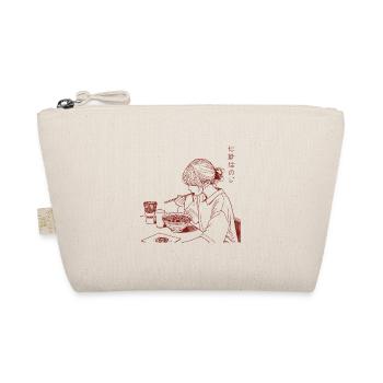 Japan Ramen Noodles Girls Streetwear Aesthetics - Organic Pouch - nature - Front