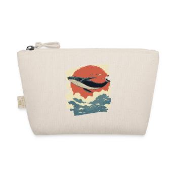 Whale Retro - Organic Pouch - nature - Front