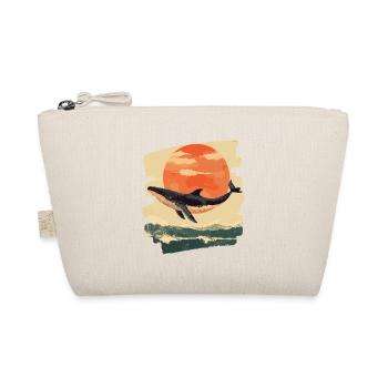 Whale Retro - Organic Pouch - nature - Front